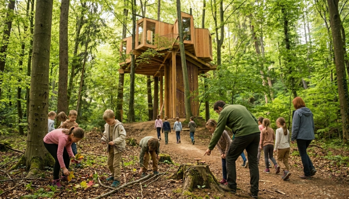 Družinska animacija na Drevesni hiši Celje.