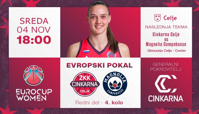 ŽKK Cinkarna Celje : Magnolia Campobasso
