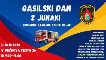Gasilski dan z junaki Poklicne gasilske enote Celje